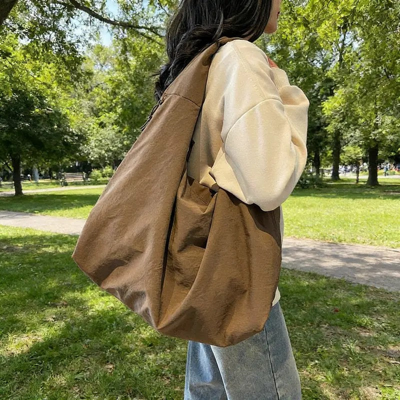 Brown Slouchy Tote Bag