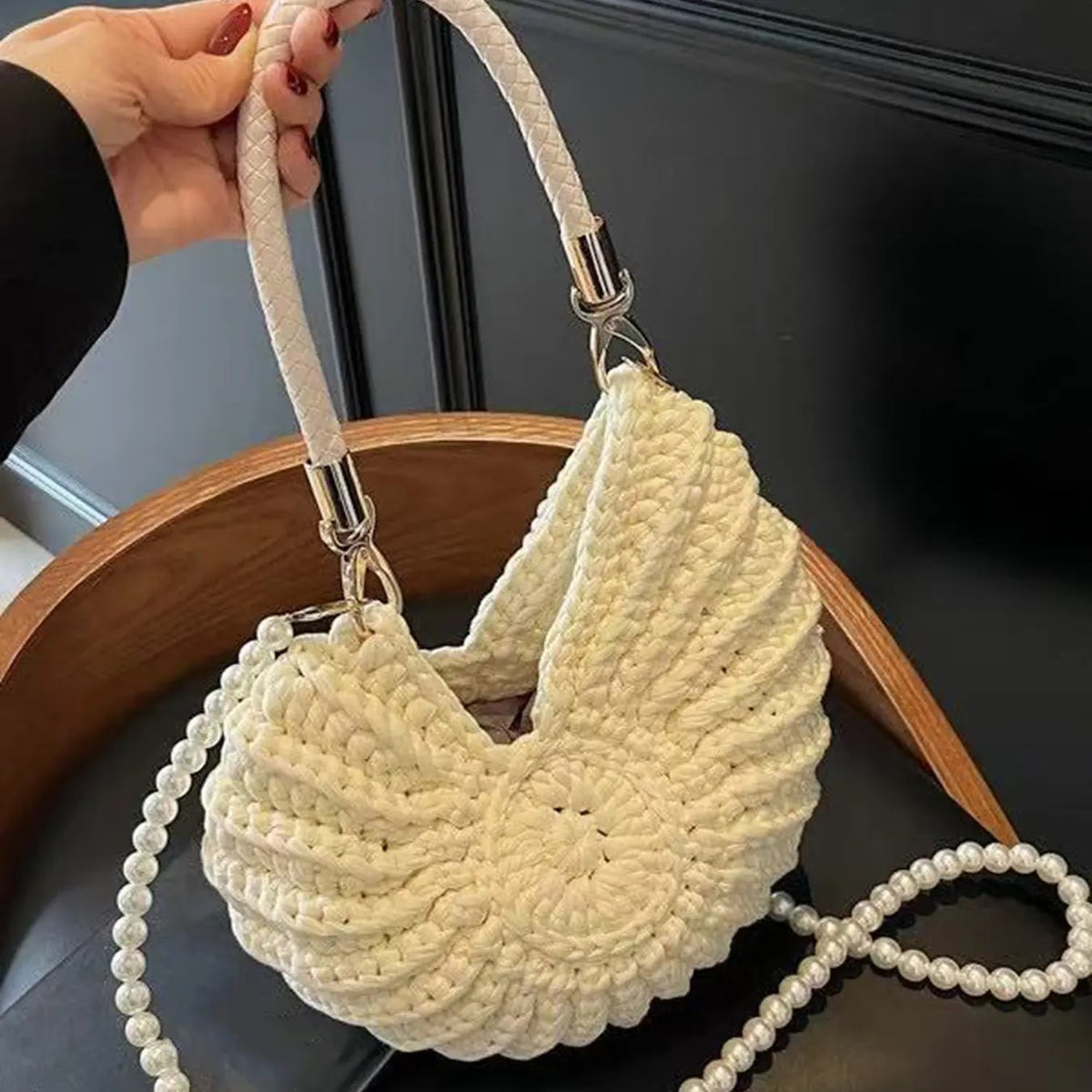 Crochet Shell Shoulder Bag