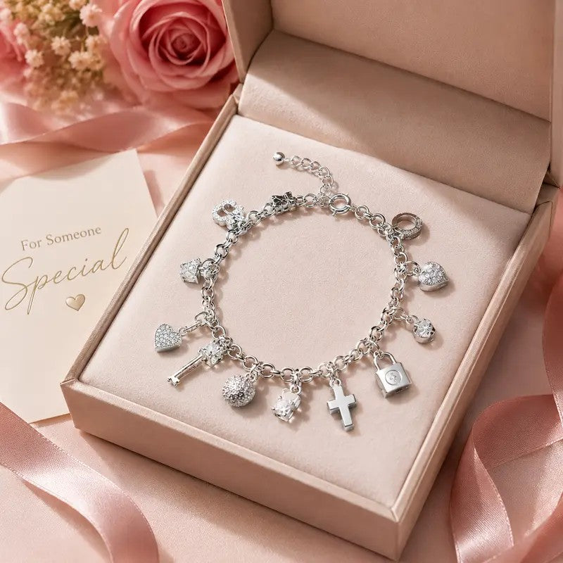 Multi-Charm Symbol Bracelet