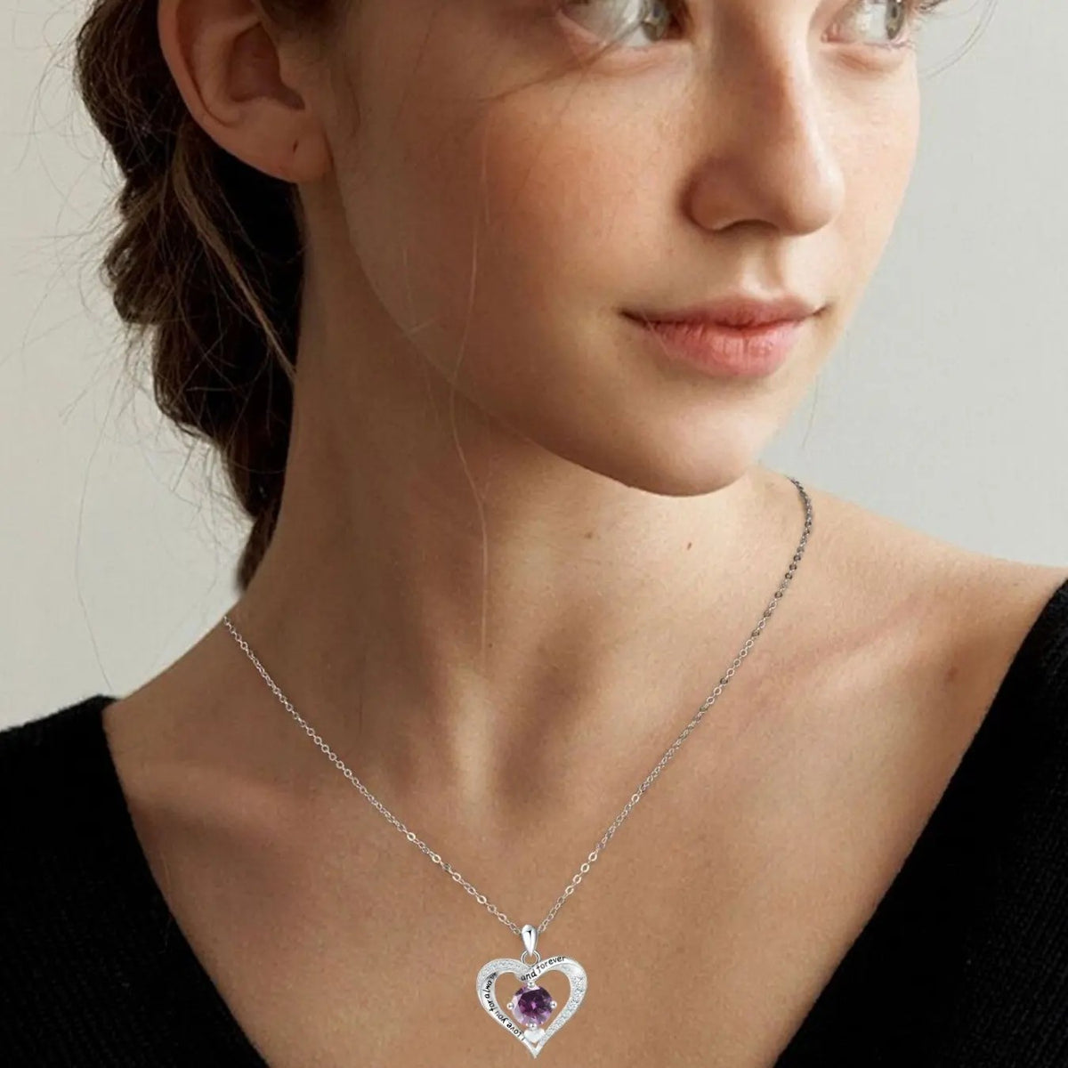 Eternal Vow Heart Necklace & Rose Bear Box