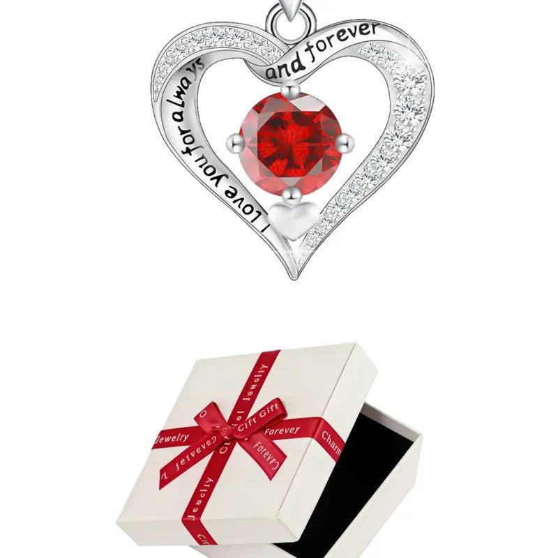 Eternal Vow Heart Necklace & Rose Bear Box