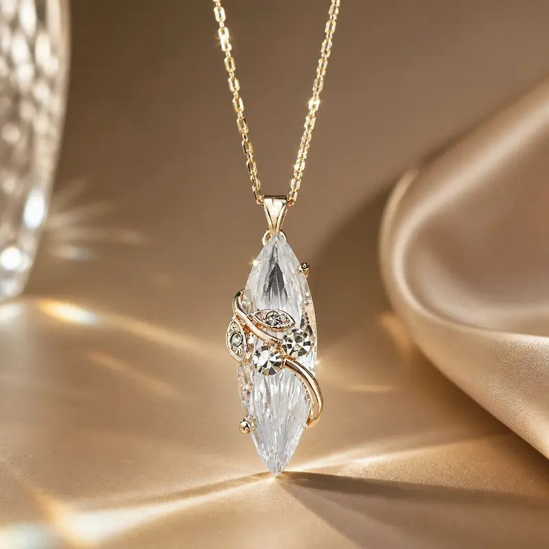 Marquise Crystal Vine Necklace