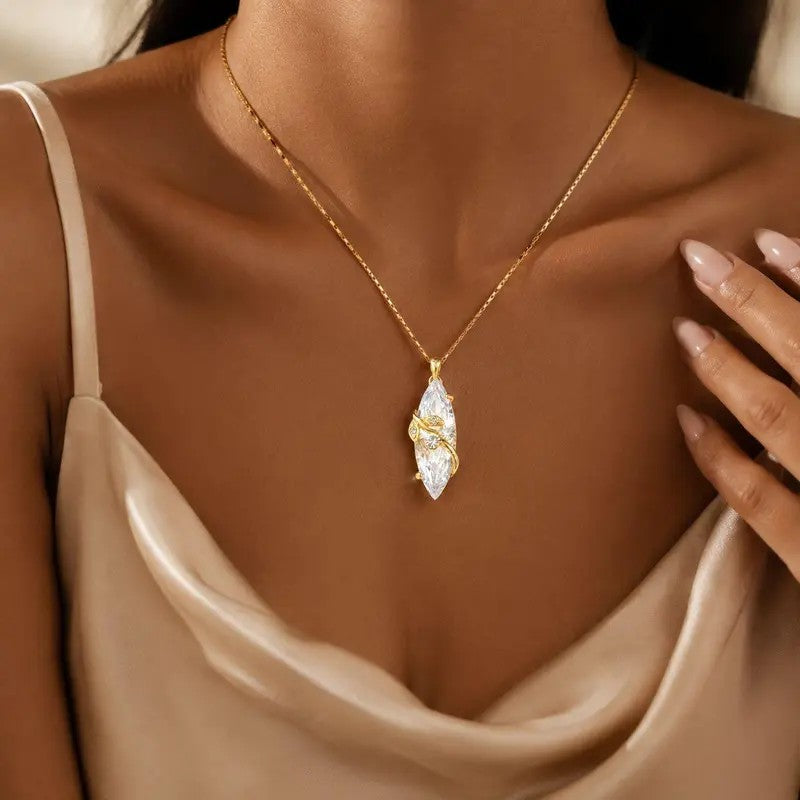 Marquise Crystal Vine Necklace