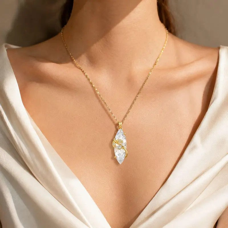 Marquise Crystal Vine Necklace