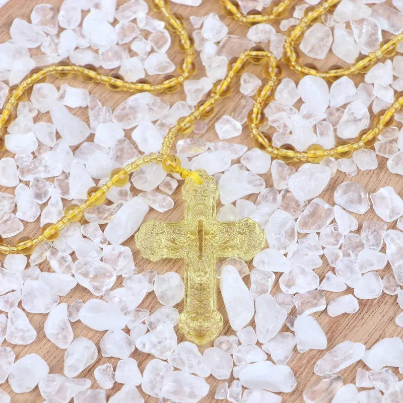 Liuli Glass Cross Necklace