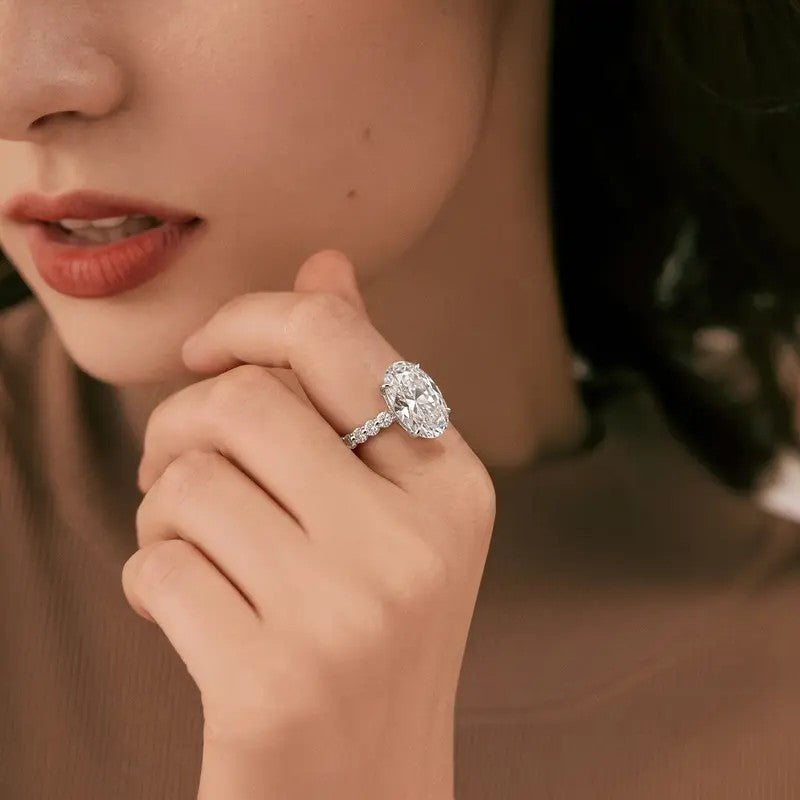 Oval Crystal Ring