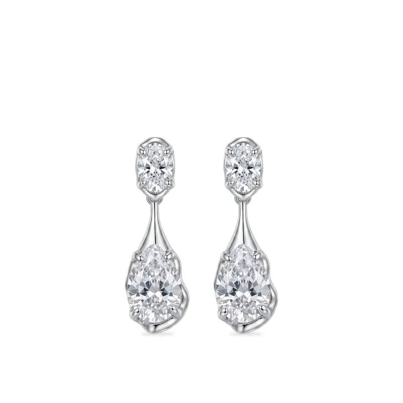 Oval & Pear Drop Earrings