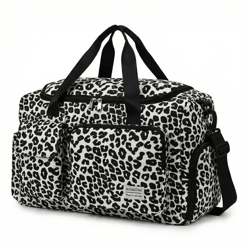Leopard Print Duffle Bag