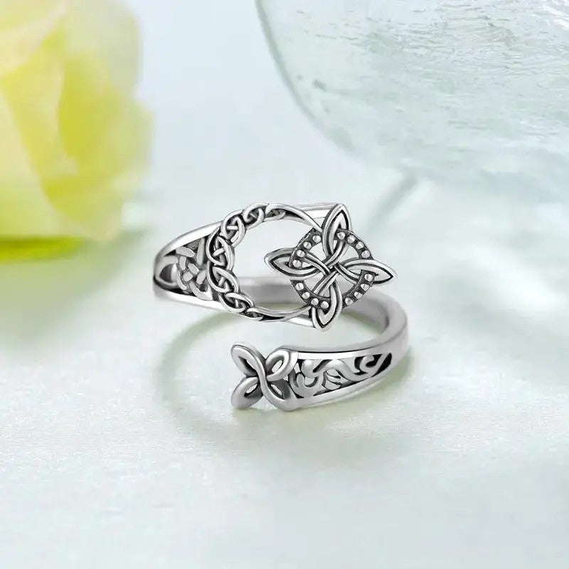 Celtic Trinity Knot Adjustable Ring