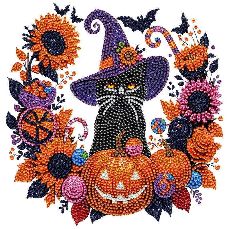 Black Cat Diamond Art Ornament