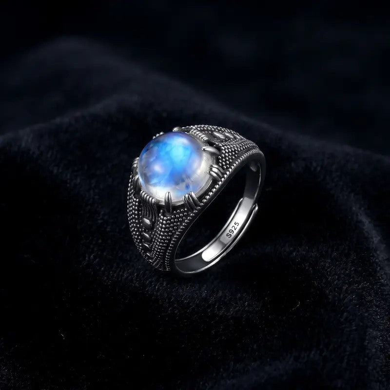 Blue Moonstone Statement Ring