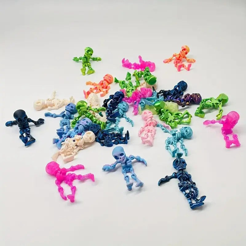 Colorful Skeleton Figurine Set