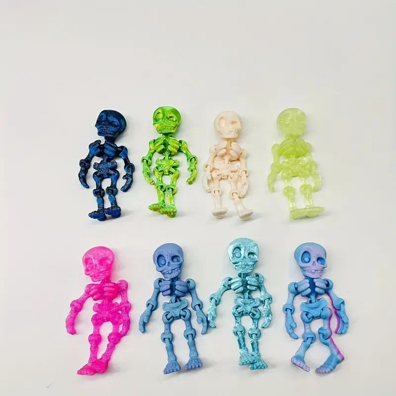 Colorful Skeleton Figurine Set