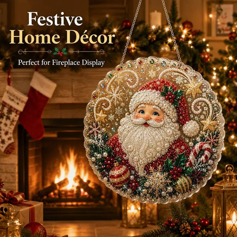 Santa Diamond Art Ornament