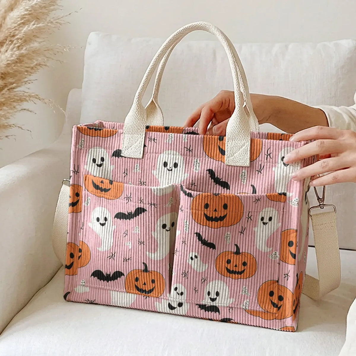 Ghost & Pumpkin Tote Bag
