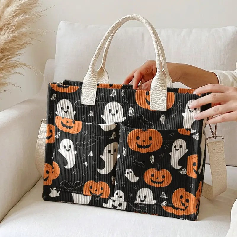 Ghost & Pumpkin Tote Bag