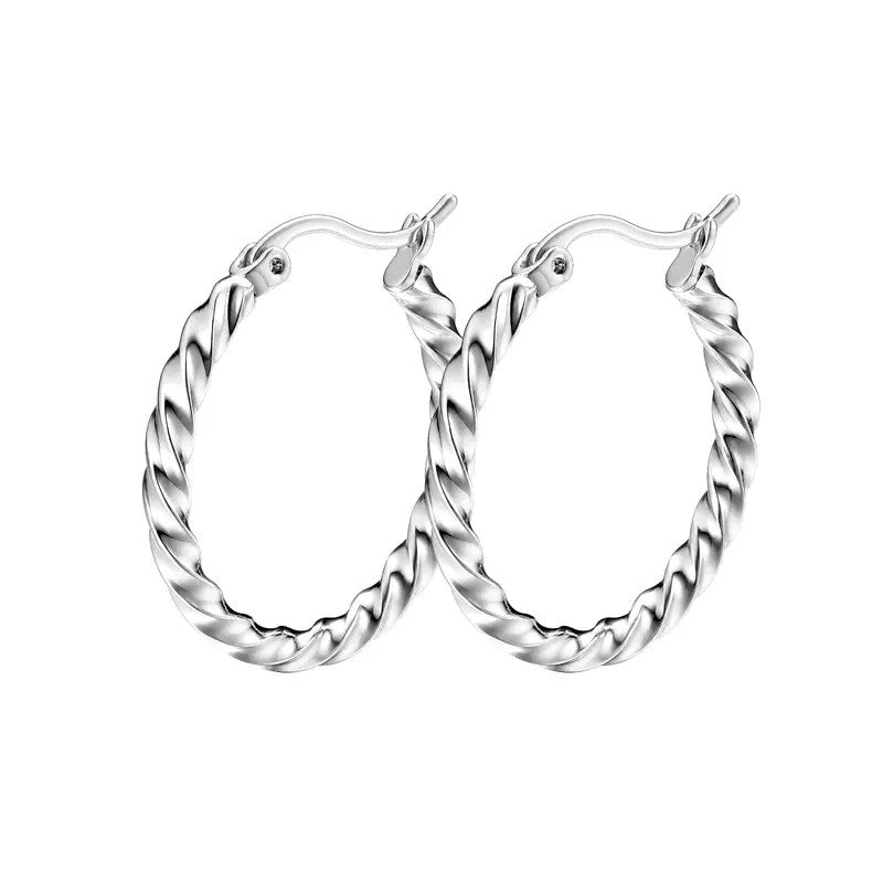 Twisted Rope Hoop Earrings