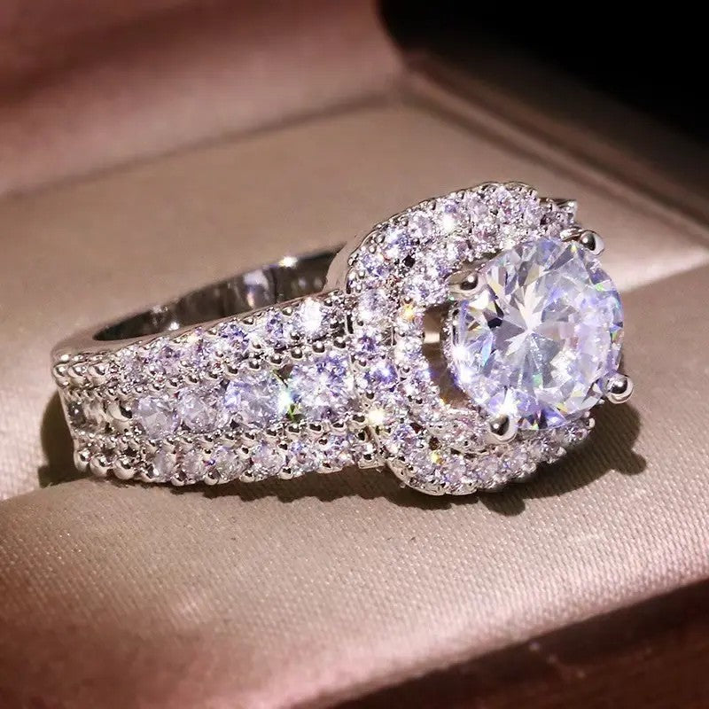Cushion Halo Statement Ring