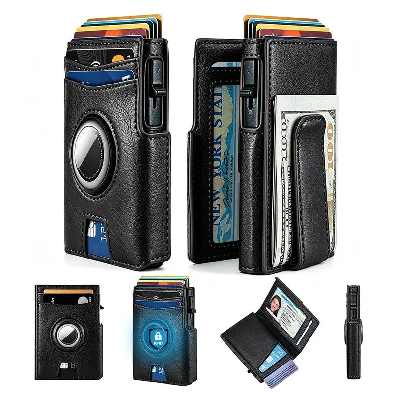 Leather Pop-Up Card Wallet