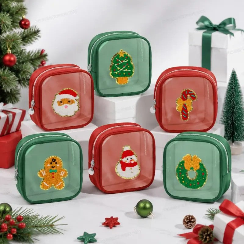 Christmas Motif Mini Pouch Set