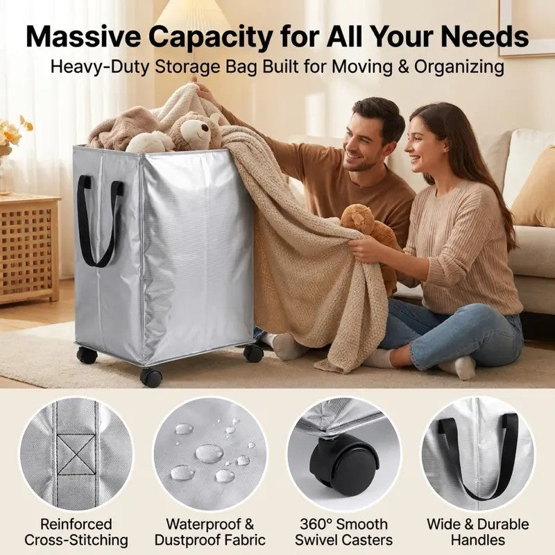 Silver Rolling Storage Bag