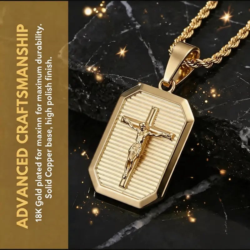 Crucifix Tag Necklace