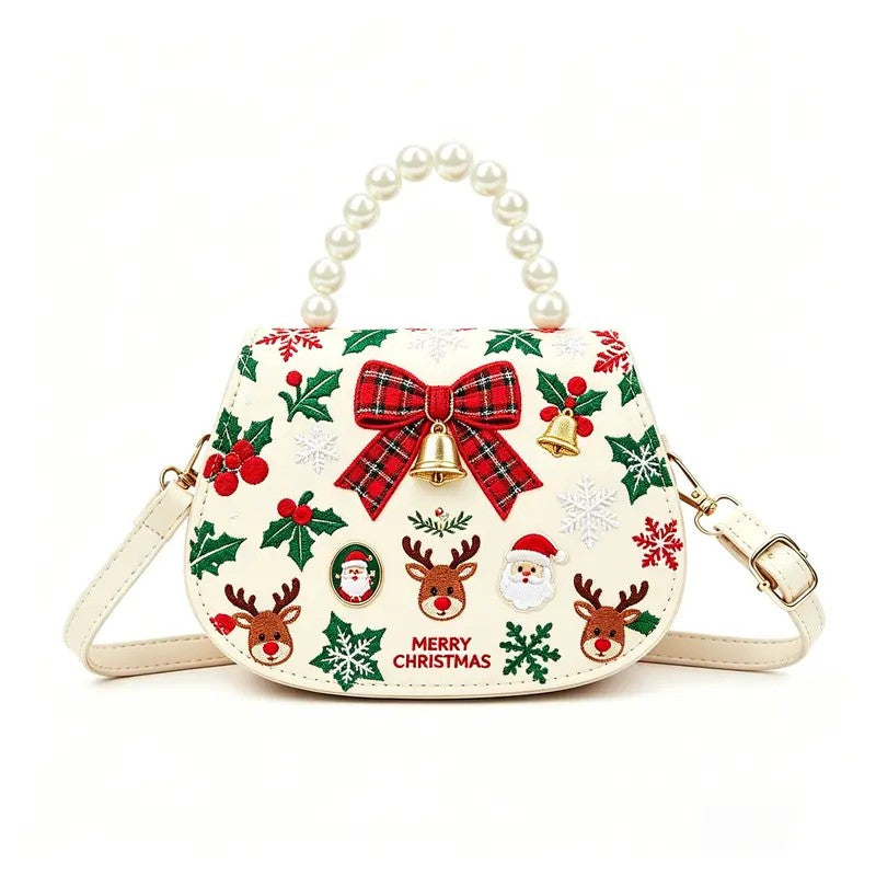 Plaid Snowman Crossbody Bag
