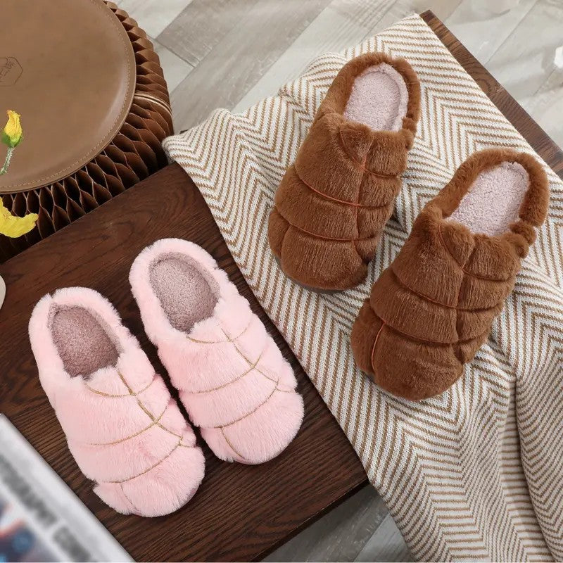 Quilted Plush Slippers