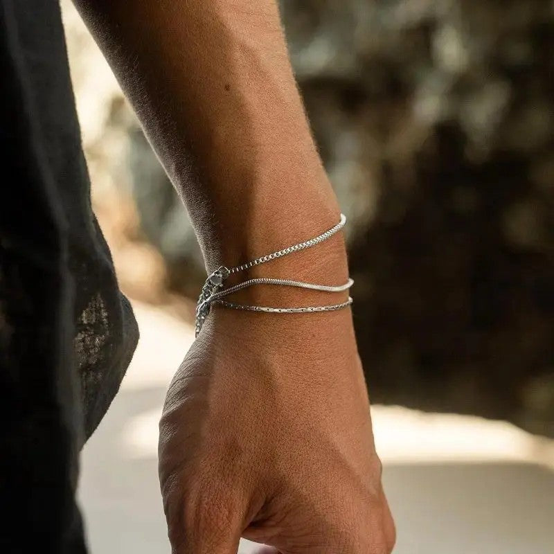Mixed Chain Link Bracelet Set