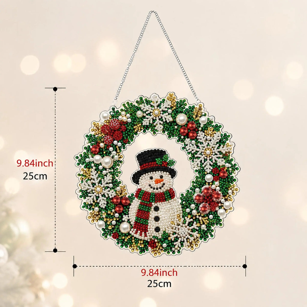 Snowman Christmas Diamond Art Ornament