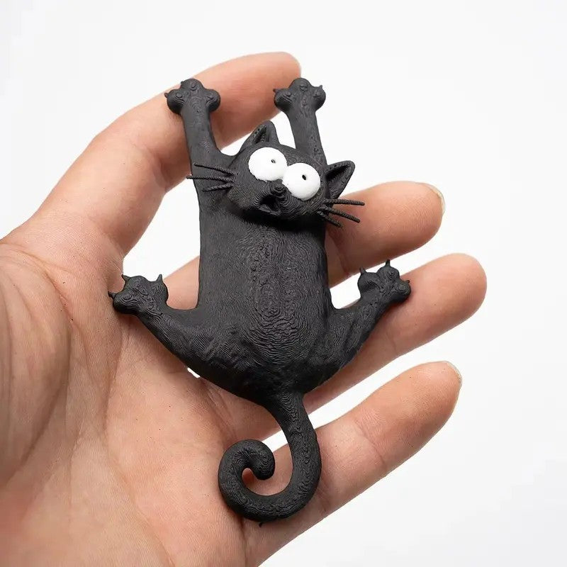 Playful Black Cat Magnet