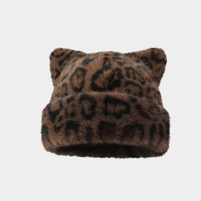 Leopard Cat Ear Beanie
