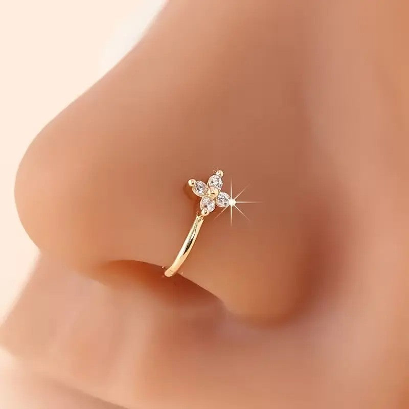 Crystal U-Shaped Nose Cuff Set