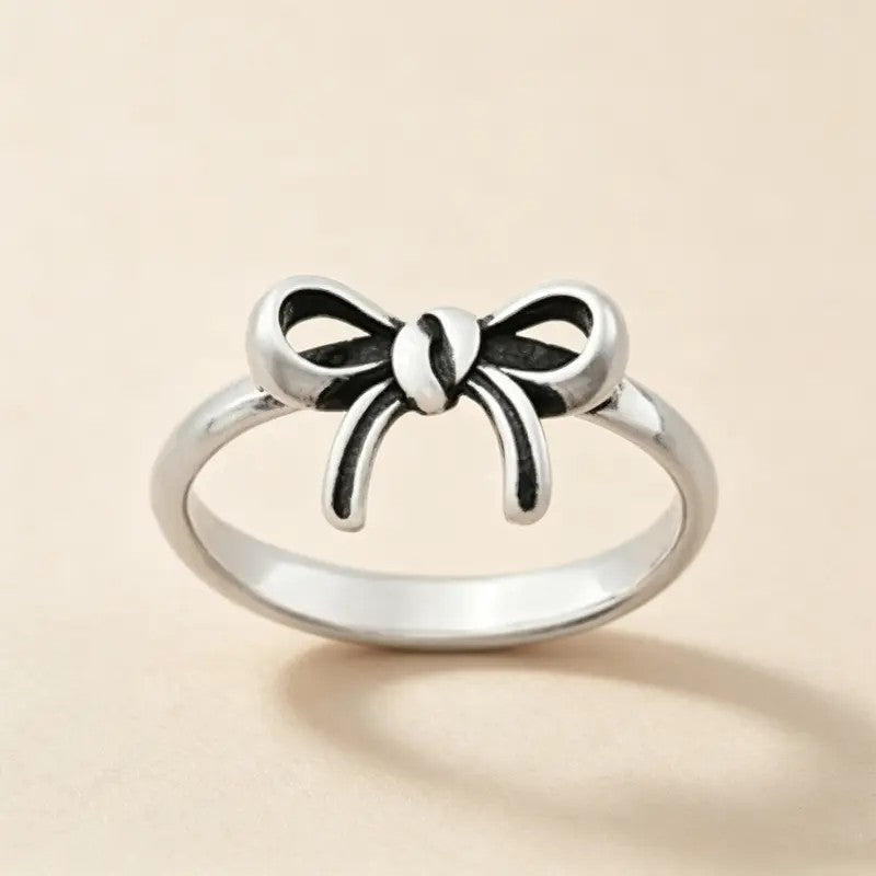 Antiqued Bow Statement Ring