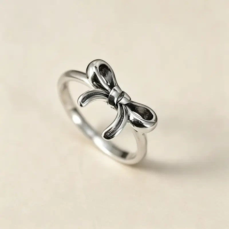 Antiqued Bow Statement Ring