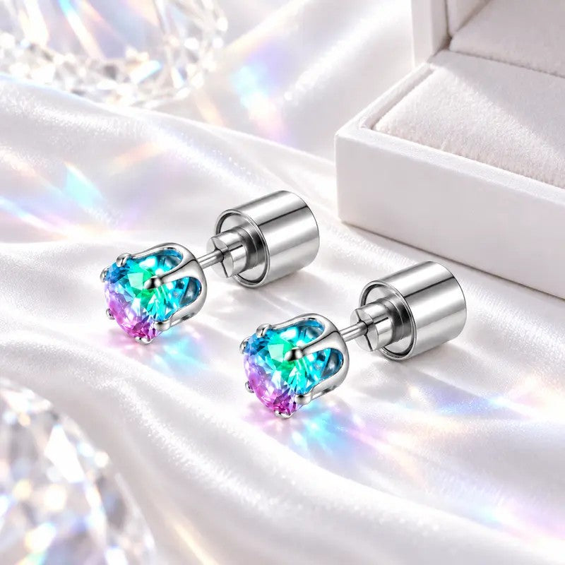 Glowing Crystal Stud Earrings