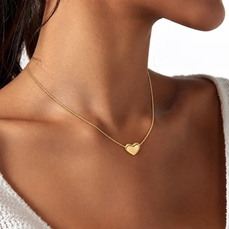 Mini Puffy Heart Necklace