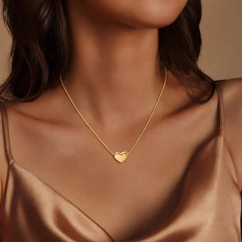 Mini Puffy Heart Necklace