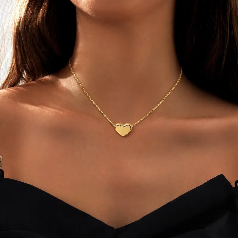 Mini Puffy Heart Necklace