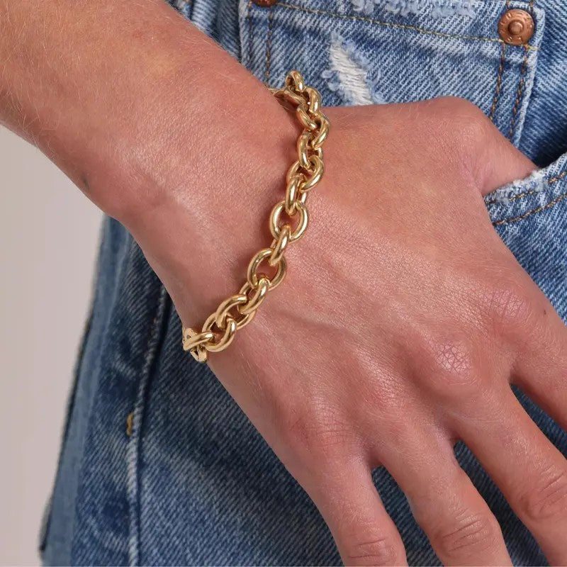 Bold Round Link Bracelet