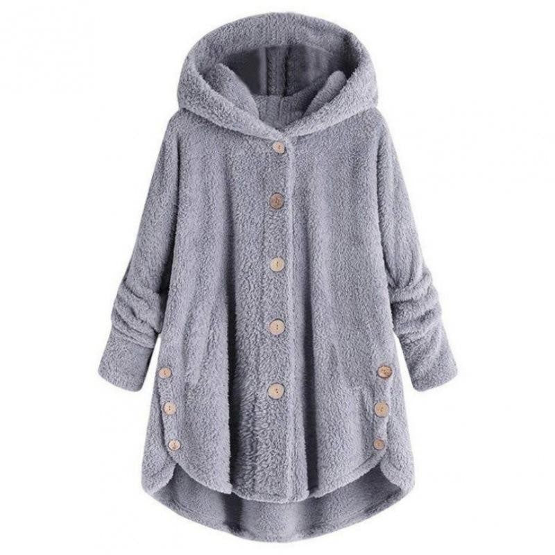 Faux Fur Hooded Cardigan