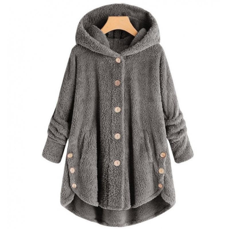 Faux Fur Hooded Cardigan