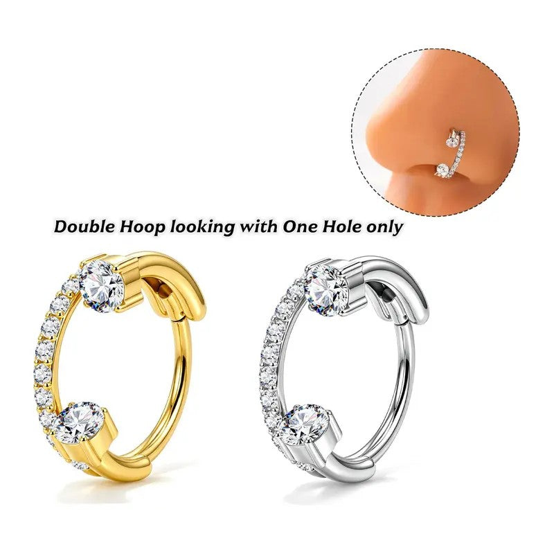 Double Hoop Nose Ring