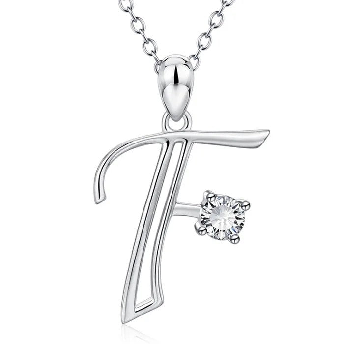 Crystal Initial Letter Necklace