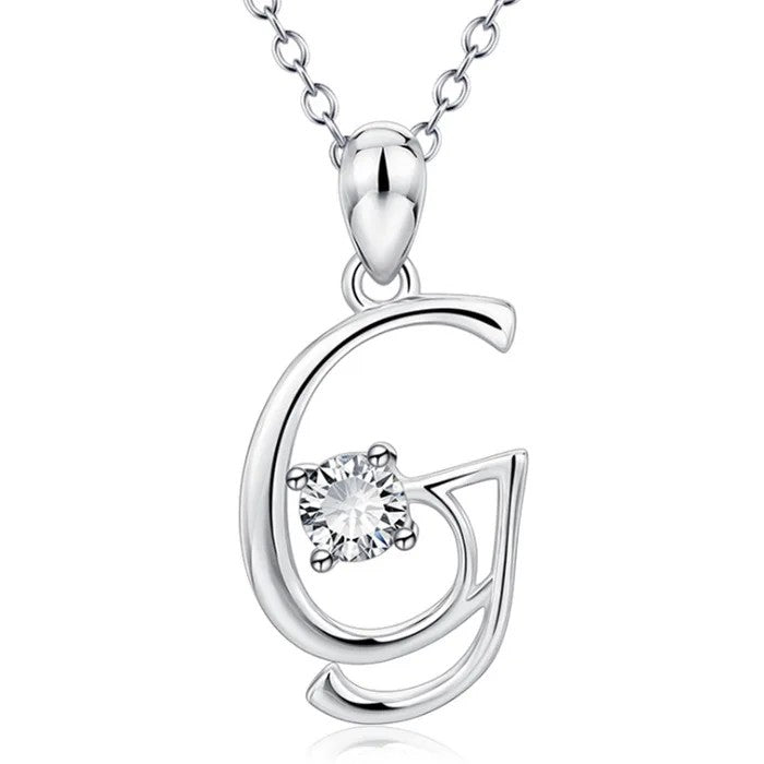 Crystal Initial Letter Necklace