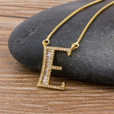 Crystal Letter R Necklace