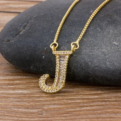 Crystal Letter R Necklace