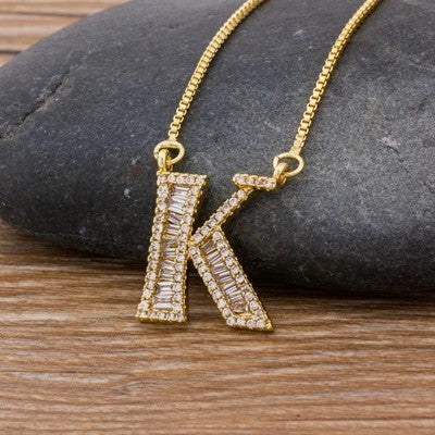 Crystal Letter R Necklace