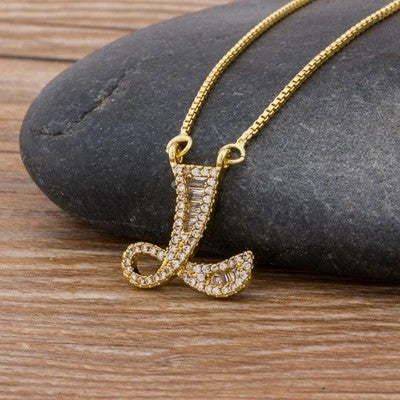 Crystal Letter R Necklace