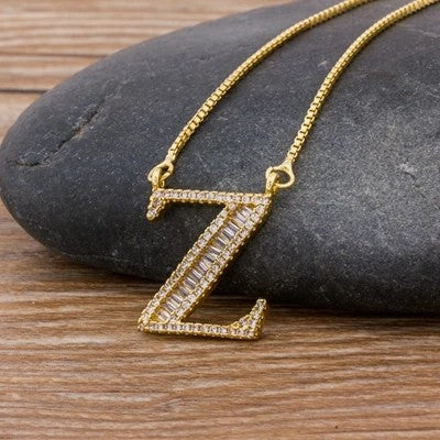 Crystal Letter R Necklace